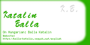 katalin balla business card